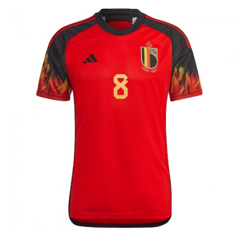 Belgia Youri Tielemans #8 Koszulka Podstawowych MŚ 2022 Krótki Rękaw